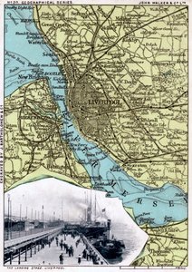 Mappa di Liverpool, Merseyside, 1903