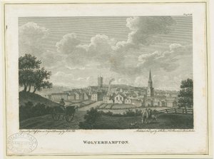 Wolverhampton - Vista sud-ovest: incisione, nd [c 1796] da John Walker