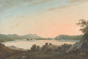 Lago Windermere da Calgarth con Belle Isle da John Warwick Smith