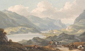 I laghi di Llanberis - dalla strada da Caernarfon a Llanberis, Caernarfonshire da John Warwick Smith