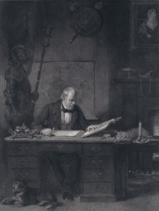 Sir Walter Scott nel suo studio (incisione) da John Watson Gordon