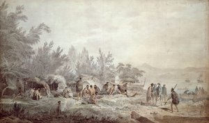 Capitano Cook a Ship Cove, Queen Charlotte Sound da John Webber