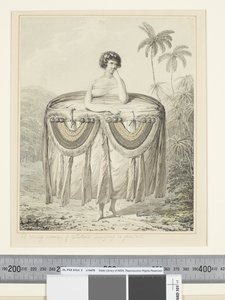 Giovane donna di Otaheite che porta un regalo, c.1773-84 da John Webber