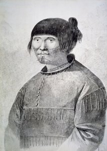Ritratto di nativo tatuato dell