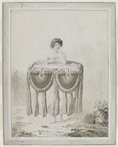 [Disegno intero] La donna di Tahiti è vestita nel modo chiamato 