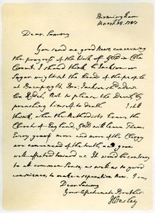 Lettera di John Wesley a Samuel Bradburn, 25 marzo 1783 da John Wesley