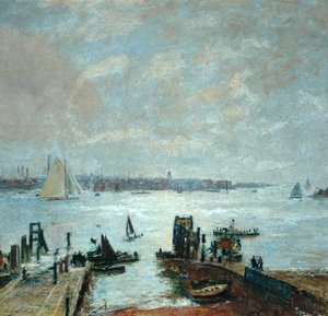 Porto di Portsmouth, 1907 da John William Buxton Knight