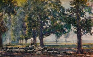 Curando i greggi, c. 1895