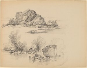 Rocce lungo una riva del lago [recto]