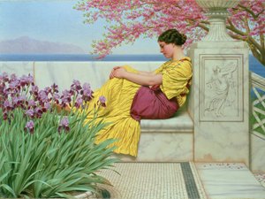 Sotto il fiore che pende dal ramo, 1917 da John William Godward