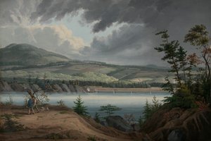 Vista di Cohoes, ca. 1820 da John William Hill