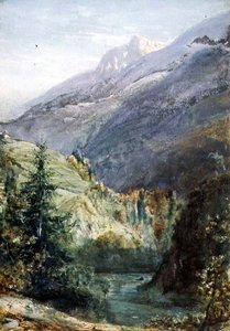 Sulla strada di Sepey, Svizzera da John William Inchbold