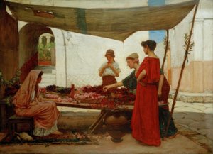 Una bancarella di fiori da John William Waterhouse