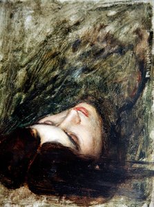 Testa di Orfeo - uno schizzo, circa 1899-1900 da John William Waterhouse