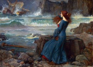 Miranda - La tempesta (Shakespeare) da John William Waterhouse