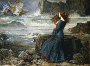Miranda - La tempesta, 1916 da John William Waterhouse
