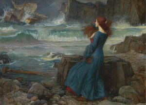 Miranda. La tempesta da John William Waterhouse