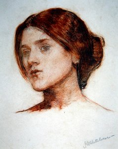 Studio della testa di una ragazza per 