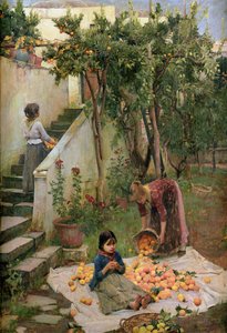 I Raccoglitori di Arance da John William Waterhouse