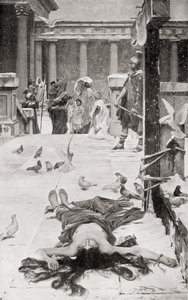 Il martirio di Santa Eulalia, dopo il dipinto di John William Waterhouse, da Hutchinson