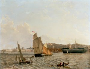 Vista sul Tamigi verso Greenwich con l