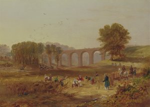 Viadotto di Corby, la ferrovia Newcastle e Carlisle da John Wilson Carmichael