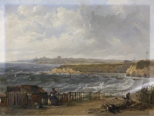 Cullercoats verso Tynemouth - Marea alta da John Wilson Carmichael