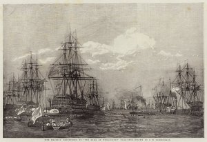 Sua Maestà procede verso la nave ammiraglia del Duca di Wellington da John Wilson Carmichael
