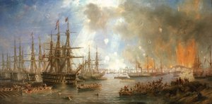 Il bombardamento di Sveaborg (Finlandia), 9 agosto da John Wilson Carmichael