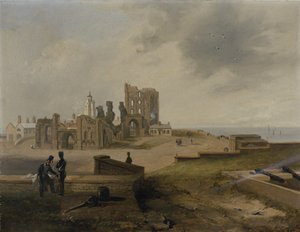 Priorato di Tynemouth da est da John Wilson Carmichael