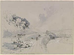 Tunnel di Whitchester con Unthank Hall da John Wilson Carmichael