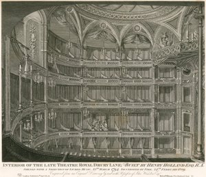 Interno del defunto Theatre Royal, Drury Lane, Londra