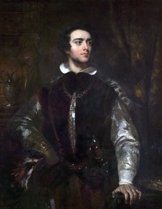 Un gentiluomo in costume elisabettiano, c.1850 da John Wood