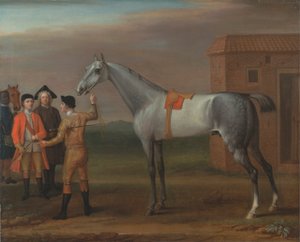 Lamprey, con il suo proprietario Sir William Morgan, a Newmarket da John Wootton