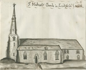 Lichfield - Chiesa di San Michele da John Wright