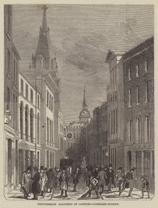 Schizzi pittoreschi di Londra, Lombard-Street da John Wykeham Archer