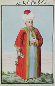 Amurath (Murad) II (1404-51) Sultano dal 1421 al 1451, tratto da "Una serie di ritratti degli imperatori di Turchia"