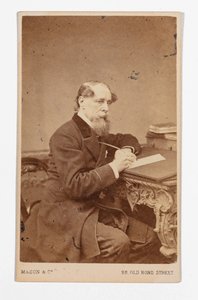Carte-de-visite di Charles Dickens, di John & Charles Watkins