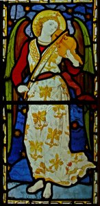 Angelo musicale, 1870 (vetrata) da John and Grylls Burlison