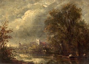 Sul fiume Stour, XIX secolo da John manner of Constable