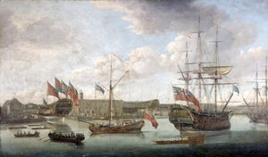 Varo al cantiere navale di Deptford, c.1750