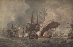 La battaglia del Nilo, c. 1800 da John william Edy