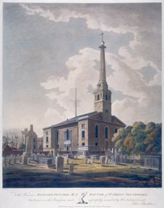 Vista della Chiesa di San Giovanni Horsleydown, Bermondsey, Londra, 1799