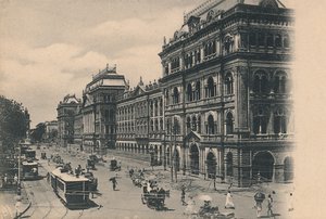 Vista degli edifici degli scrittori, Calcutta, c. 1910 da Johnston and Hoffmann