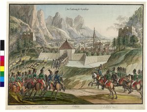 La conquista del Luziensteig da parte delle truppe austriache 1799 da Jokob Placidus Altmutter