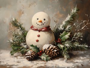 Accogliente pupazzo di neve invernale da Jolly and Dash
