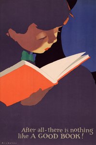 Poster di un ragazzo che legge un libro da Jon O. Brubaker