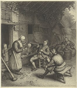 Contadini sulla terrazza di una locanda da Jonas Suyderhoef