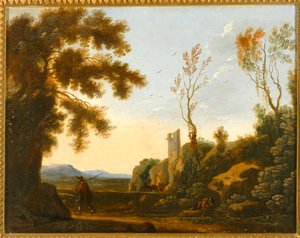 Paesaggio con alberi... (olio su tela) da Joos de (follower of) Momper