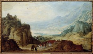 Paesaggio delle Alpi da Joos or Josse de The Younger Momper
